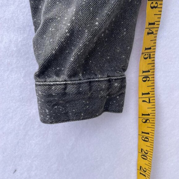 Levi’s Charcoal Gray Black Speckled Denim Jacket Size S Fall Autumn Halloween - Picture 8 of 8